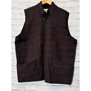 Stormy Kromer Wool Nylon Plaid Zip Vest Men's XXL Made in USA